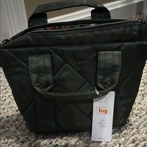 Lug Mini Dory Quilted Handbag in Dark Green